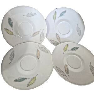 Vintage Set 4 Rosenthal Kunstabteilung Colorful Fall Leaves Plate Germany